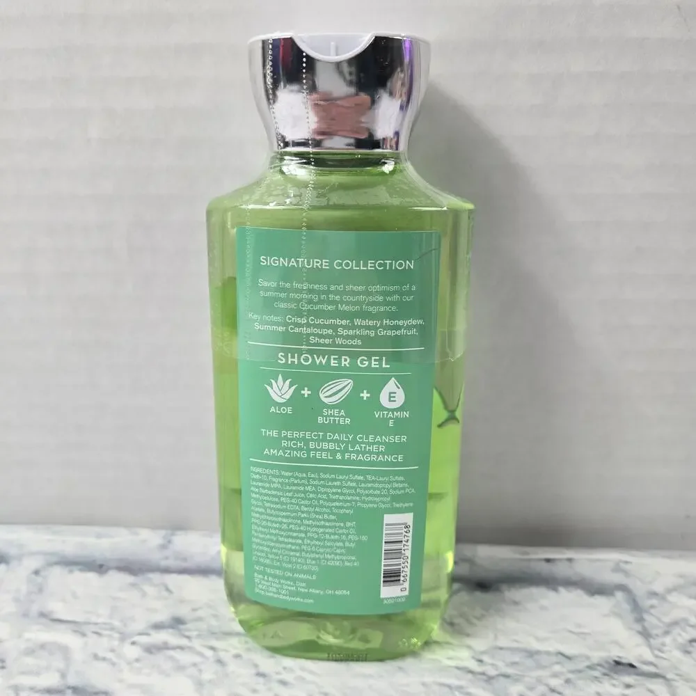SEALED Bath and Bodyworks Cucumber Melon Shower Gel 10 fl oz Signature Scent
